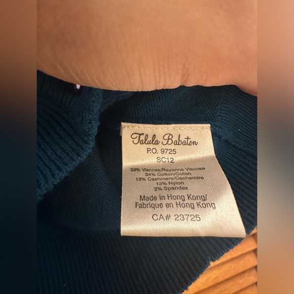 Talula Babaton blue cropped cardigan sweater Size Small - Picture 6 of 7